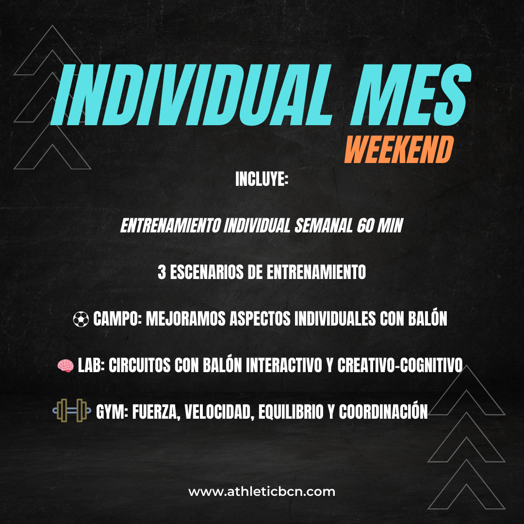 Entrenamiento INDIVIDUAL WEEKEND 60 min, PAGO MENSUAL