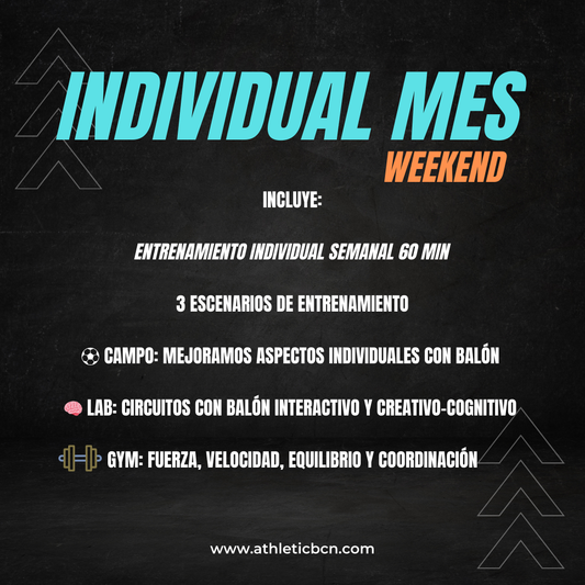 Entrenamiento INDIVIDUAL WEEKEND 60 min, PAGO MENSUAL